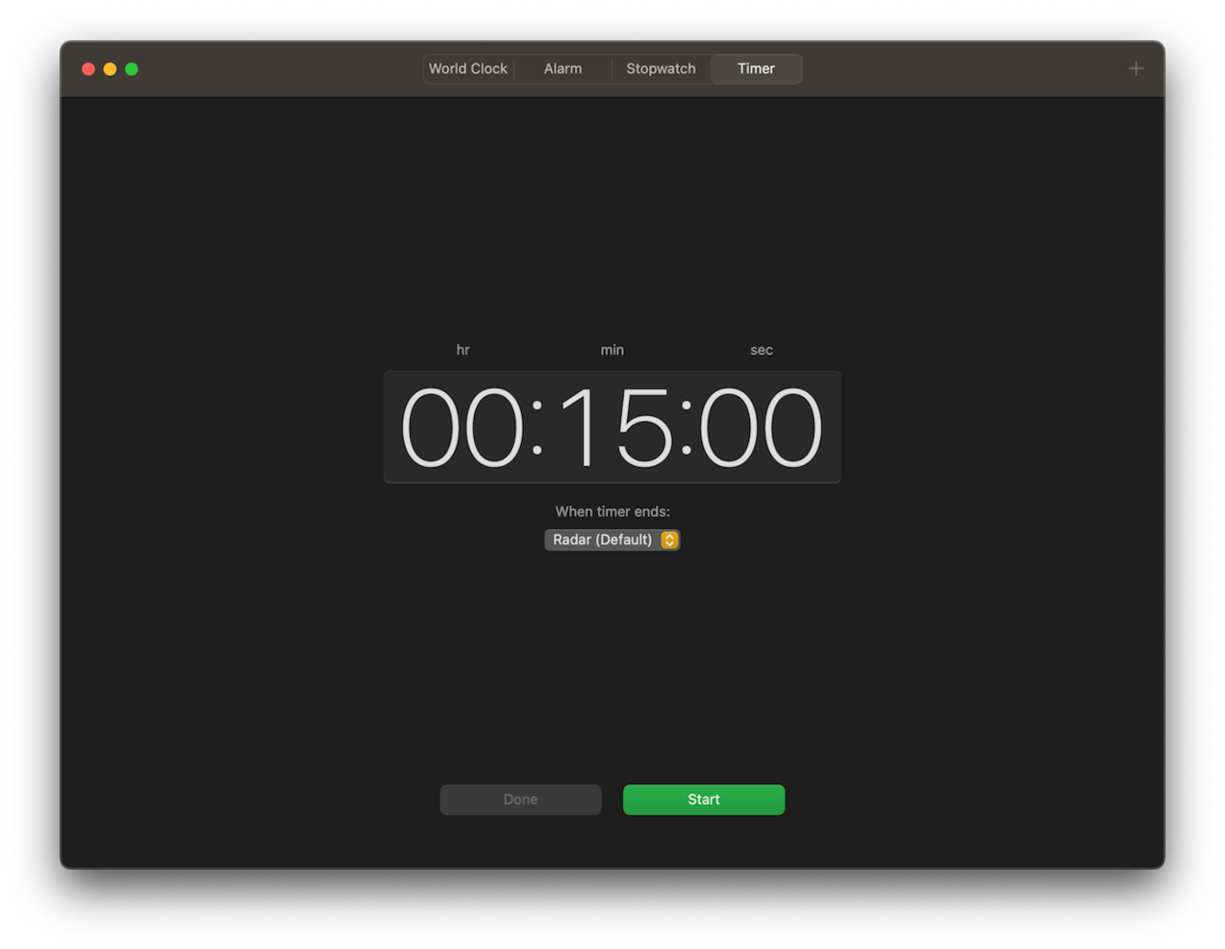 macbook timer widget